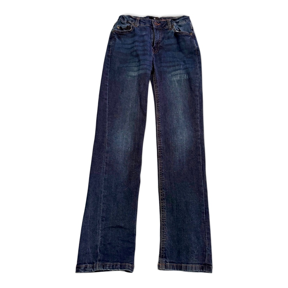 7 For All Mankind Kids Boys Slimmy Dark Wash Stretch Jeans Size 10 5-STR182